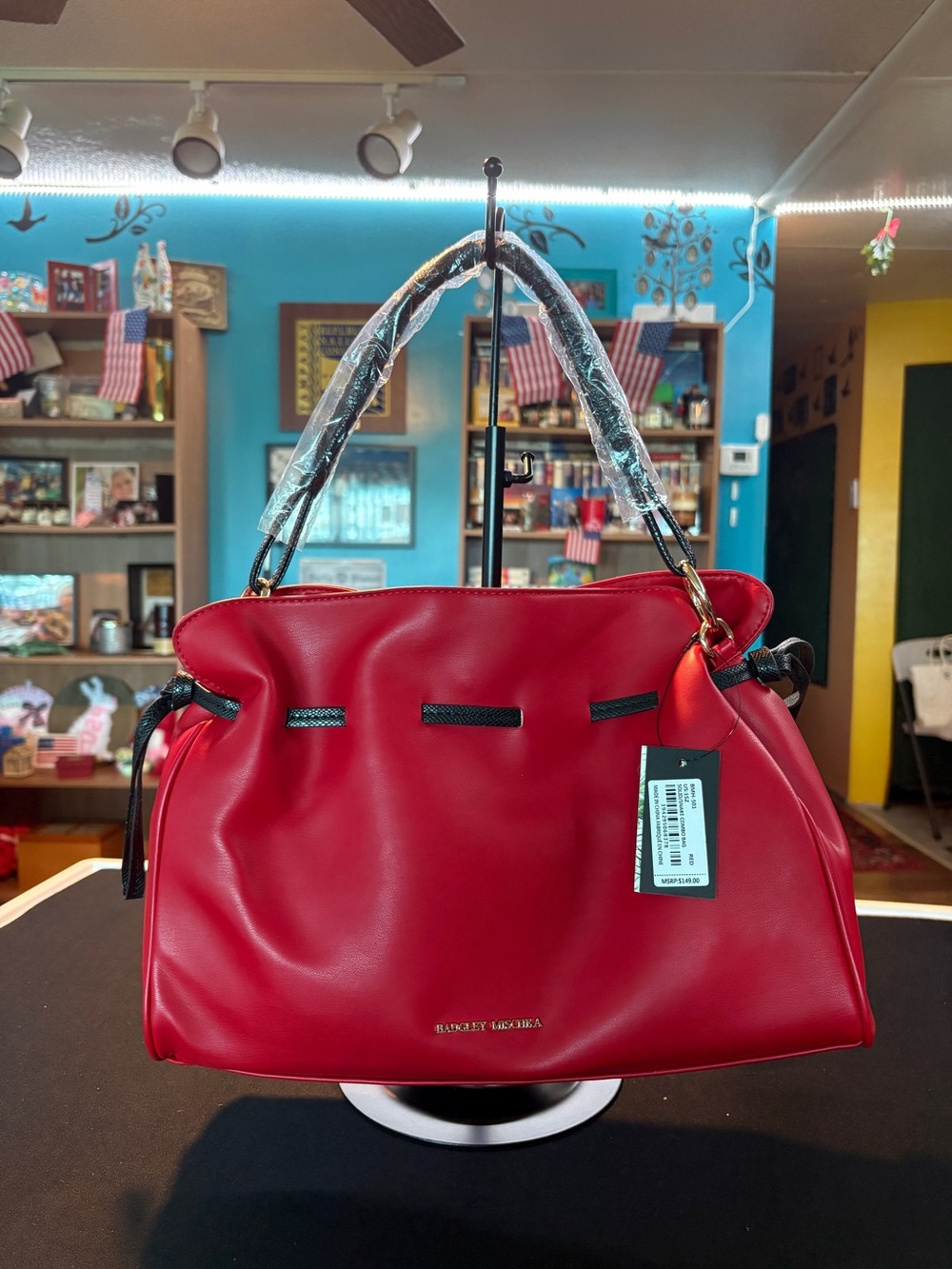 Badgley Mischka Red Shoulder Bag